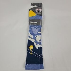 NEW Darn Tough Women's SNOW Over The Calf Socks Blue Merino Wool Sz S (4.5-7)